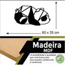 Ver imagem 2 de Quadro Decorativo Adorno Panda 3mm Vazado - Mdf:Preto