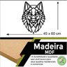 Quadro Decorativo Adorno Lobo II 3mm Vazado - Mdf:Preto - 2