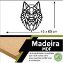 Ver imagem 2 de Quadro Decorativo Adorno Lobo II 3mm Vazado - Mdf:Preto