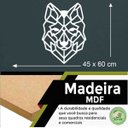 Ver imagem 2 de Quadro Decorativo Adorno Lobo 3mm Vazado - Mdf:Branco