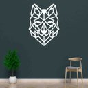 Ver imagem 1 de Quadro Decorativo Adorno Lobo 3mm Vazado - Mdf:Branco