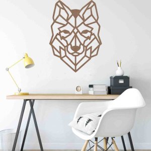 Quadro Decorativo Adorno Lobo 3mm Vazado - Mdf:Mdf