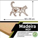Ver imagem 2 de Quadro Decorativo Adorno Gato 3mm Vazado - Mdf:Mdf