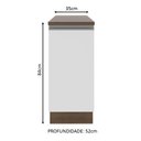 Ver imagem 3 de Balcão Armário de Cozinha 35 cm 1 Porta Rustic/Branco Glamy Madesa