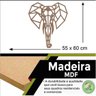 Quadro Decorativo Adorno Elefante 3mm Vazado - Mdf:Mdf - 2