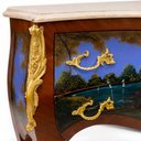 Ver imagem 4 de Cômoda Clássica com Pintura Vitoriana a Mão 2 Gavetas e Apliques em Bronze 88x129x54 cm