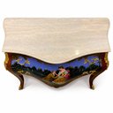 Ver imagem 5 de Cômoda Clássica com Pintura Vitoriana a Mão 2 Gavetas e Apliques em Bronze 88x129x54 cm