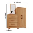 Ver imagem 2 de Cômoda Denver 100% MDF Tuboarte 2 Portas 3 Gavetas