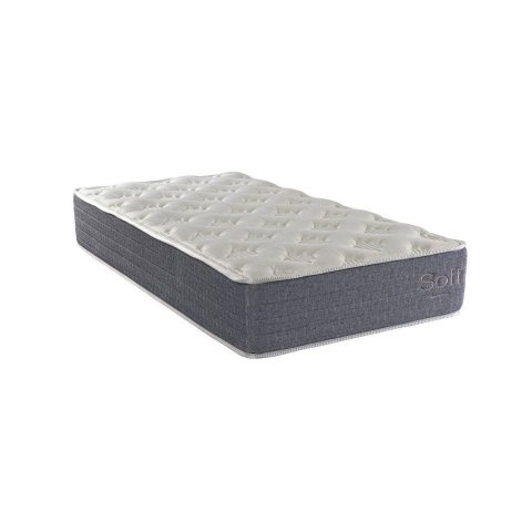 Colchão Solteiro Molas Ensacadas 28cm 120kg Soft Kappesberg 0,88x1,88x0,28 Cor Branco e Cinza
