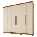 Ver imagem 1 de Guarda Roupa Viena 6 Portas 4 Gavetas 10 Prateleiras - Benetil
