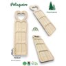 Petisqueira Madeira com 3 Divisórias e Alça Coração 34x10,5cm - 2