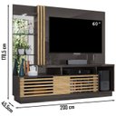 Ver imagem 4 de Estante Home Para TV 60 Polegadas 6431 Titanio Carvalho Madetec