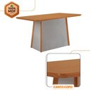 Ver imagem 2 de Mesa de Jantar Diane 120cm Tampo Mdf Moderna Mobília Naturalle/off White Laminado