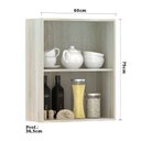 Ver imagem 3 de Armário Para Cozinha 60cm 2 Portas Lis Legno Crema C/Verde