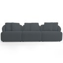 Ver imagem 2 de Sofá 4 Lugares para Sala de Estar Living 288cm Arlo F04 Bouclê Grafite Tc-10050 - Lyam Decor