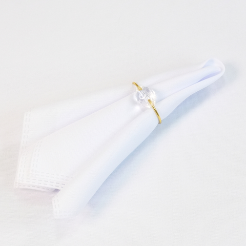 Kit 12 Pçs Guardanapo 12 Lugares Basic 35x35cm Liso Tecido Oxford: Branco