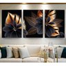 Quadro Decorativo Sala Quarto Trio Folhas Flores - 1