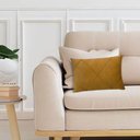 Ver imagem 2 de Kit 2 Capas para Almofada Drapeada em Veludo Retangular Mostarda