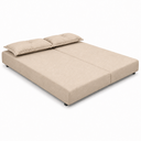 Ver imagem 6 de Sofá Cama 3EM1 em Tecido Suede com Almofadas - Sofá que Vira Cama Multifuncional :Bege