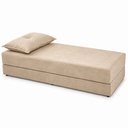 Ver imagem 3 de Sofá Cama 3EM1 em Tecido Suede com Almofadas - Sofá que Vira Cama Multifuncional :Bege