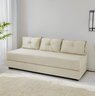 Sofá Cama 3em1 em Tecido Suede com Almofadas - Sofá que Vira Cama Multifuncional :bege - 1