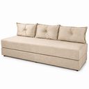 Ver imagem 5 de Sofá Cama 3EM1 em Tecido Suede com Almofadas - Sofá que Vira Cama Multifuncional :Bege
