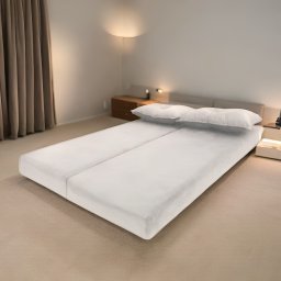 Sofá Cama 3em1 em Tecido Suede com Almofadas - Sofá que Vira Cama Multifuncional :bege - 2