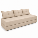 Ver imagem 7 de Sofá Cama 3EM1 em Tecido Suede com Almofadas - Sofá que Vira Cama Multifuncional :Bege