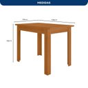 Ver imagem 3 de Conjunto Sala de Jantar Mesa Bellagio 108cm com 4 Cadeiras Lugano Yescasa Freijo UV