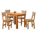 Ver imagem 2 de Conjunto Sala de Jantar Mesa Bellagio 108cm com 4 Cadeiras Lugano Yescasa Freijo UV