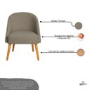 Ver imagem 3 de Banqueta Poltrona Lua Cappuccino para Recepção Atendimento Penteadeira