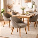 Ver imagem 7 de Banqueta Poltrona Lua Cappuccino para Recepção Atendimento Penteadeira