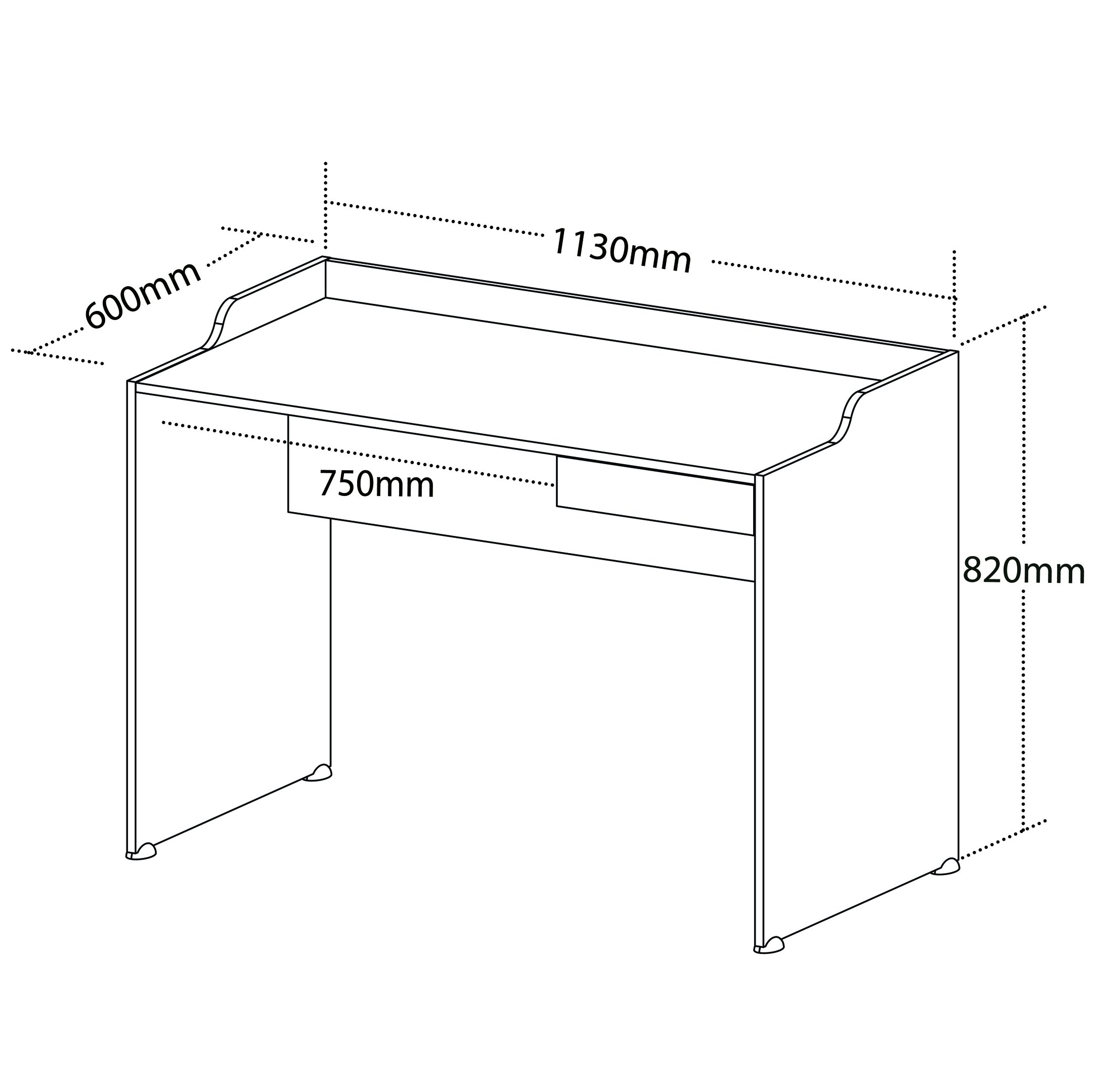 Escrivaninha Versátil e Minimalista Slim com 1 Gaveta  - 4