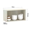 Ver imagem 3 de Armário Basculante 70cm 1 Porta Legno Crema C/Cinza Puro