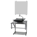 Ver imagem 1 de GABINETE DE VIDRO FUME 40CM AC COM CUBA QUADRADA