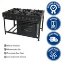 Ver imagem 2 de Fogão Industrial Venâncio a Gás Bravo 6 Bocas com Forno Preto Br6bfpr