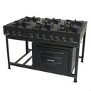 Ver imagem 1 de Fogão Industrial Venâncio a Gás Bravo 6 Bocas com Forno Preto Br6bfpr