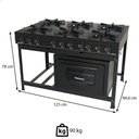Ver imagem 3 de Fogão Industrial Venâncio a Gás Bravo 6 Bocas com Forno Preto Br6bfpr
