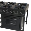Ver imagem 4 de Fogão Industrial Venâncio a Gás Bravo 6 Bocas com Forno Preto Br6bfpr