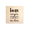 Quadro Decorativo em Madeira Boas Energias Fundo Branco - 20x20cm - 1