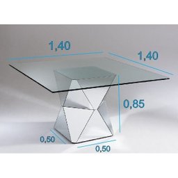 Mesa de Jantar Espelhada Diamond - 2
