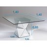 Mesa de Jantar Espelhada Diamond - 2