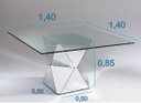 Ver imagem 2 de Mesa de Jantar Espelhada Diamond