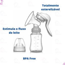 Bomba Extratora Manual Tira Leite Materno Coletor Alta Sucção - 2
