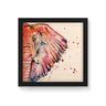 Quadro Decorativo em Madeira Elefante Color Espelhado - 20x20cm (Moldura caixa em laca preta) - Arte - 1