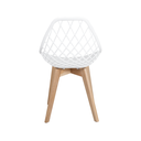 Ver imagem 5 de Conjunto Mesa Redonda Chanfrada Preta Eames 90cm + 4 Cadeiras Branca Kaila Wood - La Mobilia