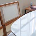 Ver imagem 4 de Conjunto Mesa de Jantar 6 Cadeiras Estofadas Encosto Tela 100% MDF Freijó/Césare Escuro - Dalla Cost