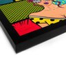 Quadro Decorativo em Madeira PWR GRL Pop Art - 20x20cm (Moldura caixa em laca preta) - Arte Maníacos - 2