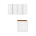 Ver imagem 2 de Lavanderia Modulada Americana 6 Portas 5 Prateleiras MDF 160cm Branco