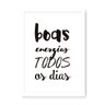 Quadro Decorativo Boas Energias Fundo Branco - 65x46cm (Moldura em laca branca) - Arte Maníacos - 1